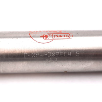 Used Bimba C-094-DXPEE4.5 Air Cylinder, Adjustable Cushions, Bore 1-1/16", Stroke 4"
