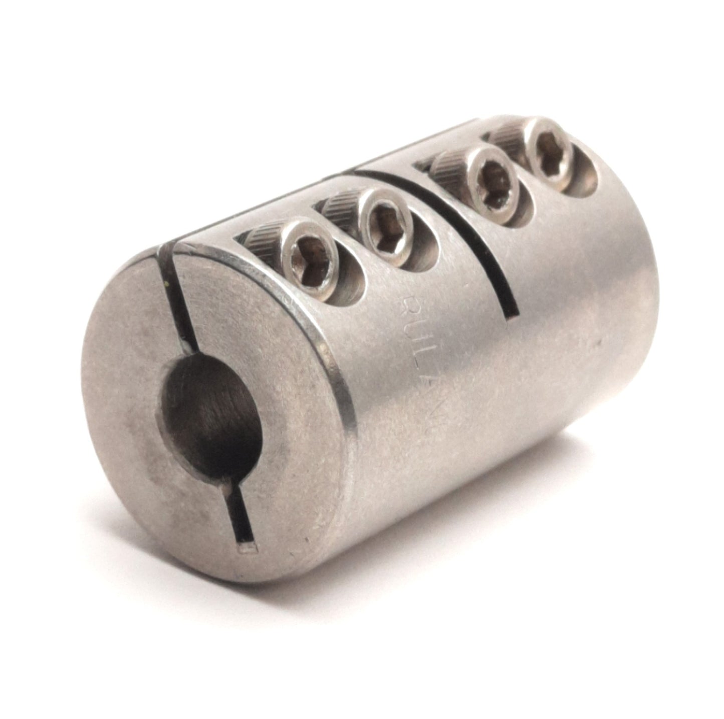 Used Ruland MCLX-3/8"-8MM-SS One Piece Rigid Shaft Coupler 3/8" x 8mm Bore, 7/8" OD