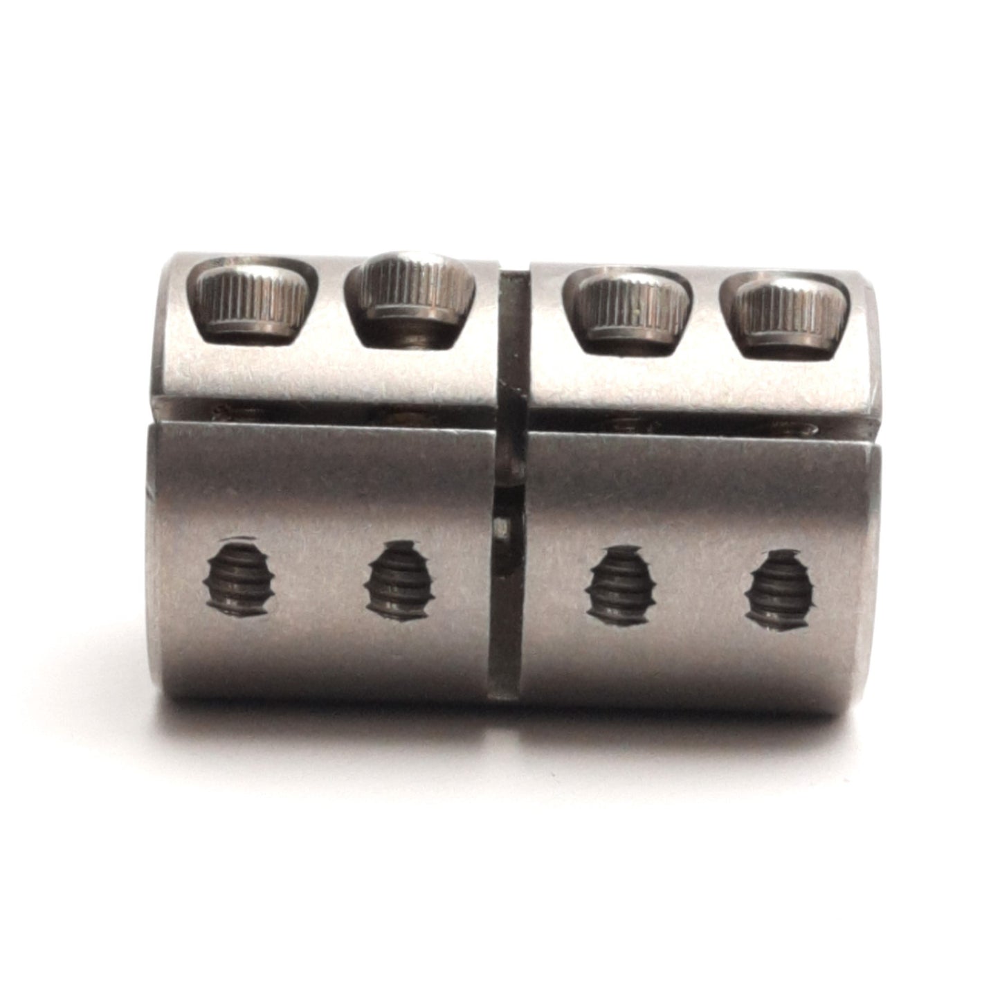 Used Ruland MCLX-3/8"-8MM-SS One Piece Rigid Shaft Coupler 3/8" x 8mm Bore, 7/8" OD