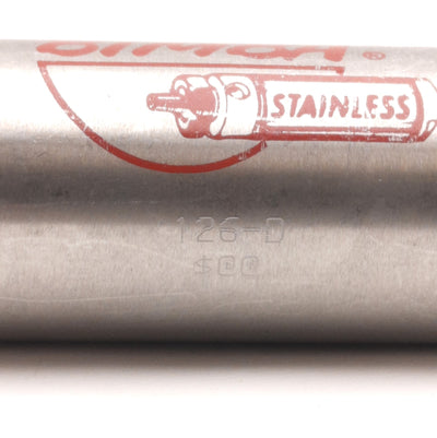 Used Bimba 126-D Pneumatic Cylinder, Bore: 1-1/4", Stroke: 6", Dbl-Acting, 250Psi Max