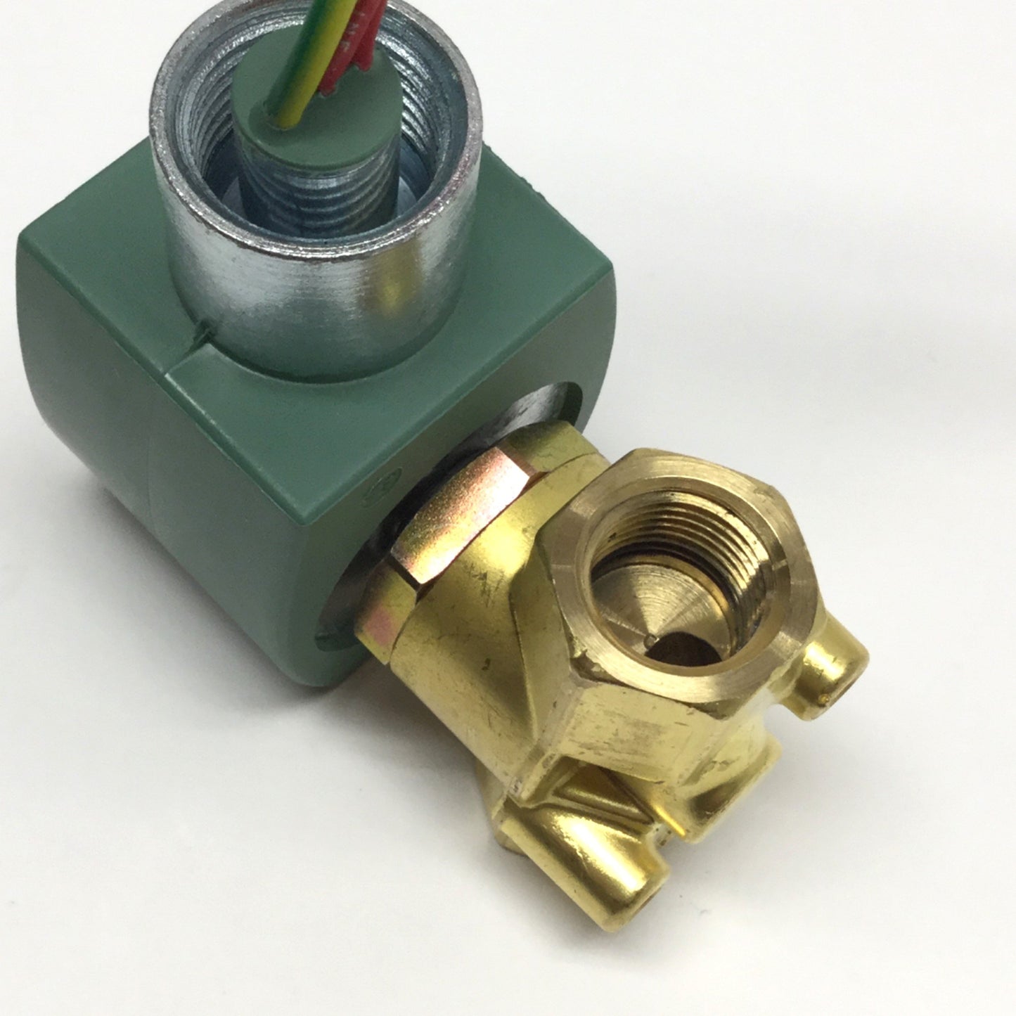 Used ASCO 8263G2 Red Hat II Solenoid 2-Way N.C. Brass Shutoff Valve 3/8" NPT, 24VDC