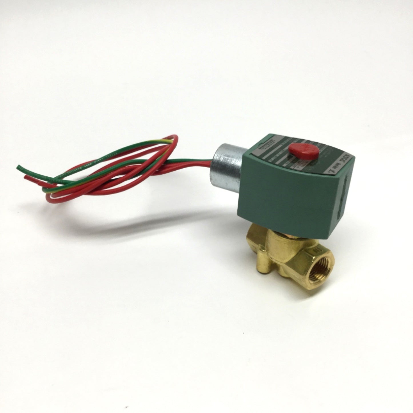 Used ASCO 8263G2 Red Hat II Solenoid 2-Way N.C. Brass Shutoff Valve 3/8" NPT, 24VDC