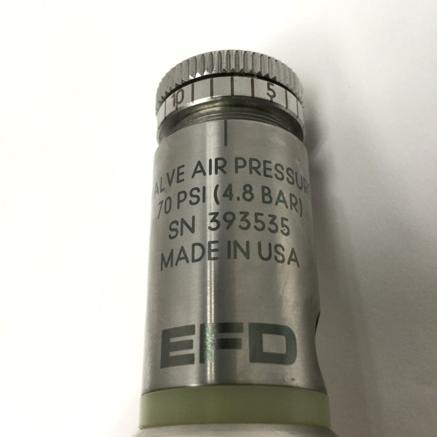 Used Nordson EFD 752V-CUSTOM Air Pressure Fluid Dispenser Valve 70psi Stainless Steel