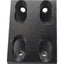 Used Lot of 2 80/20 4338-Black Gusseted Inside Corner Bracket 8-Hole, 15 Series