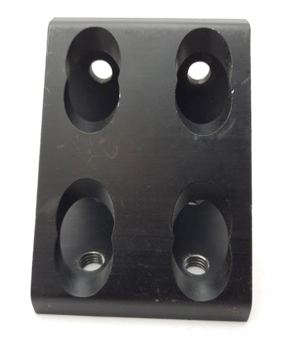 Used Lot of 2 80/20 4338-Black Gusseted Inside Corner Bracket 8-Hole, 15 Series