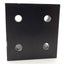 Used Lot of 2 80/20 4338-Black Gusseted Inside Corner Bracket 8-Hole, 15 Series