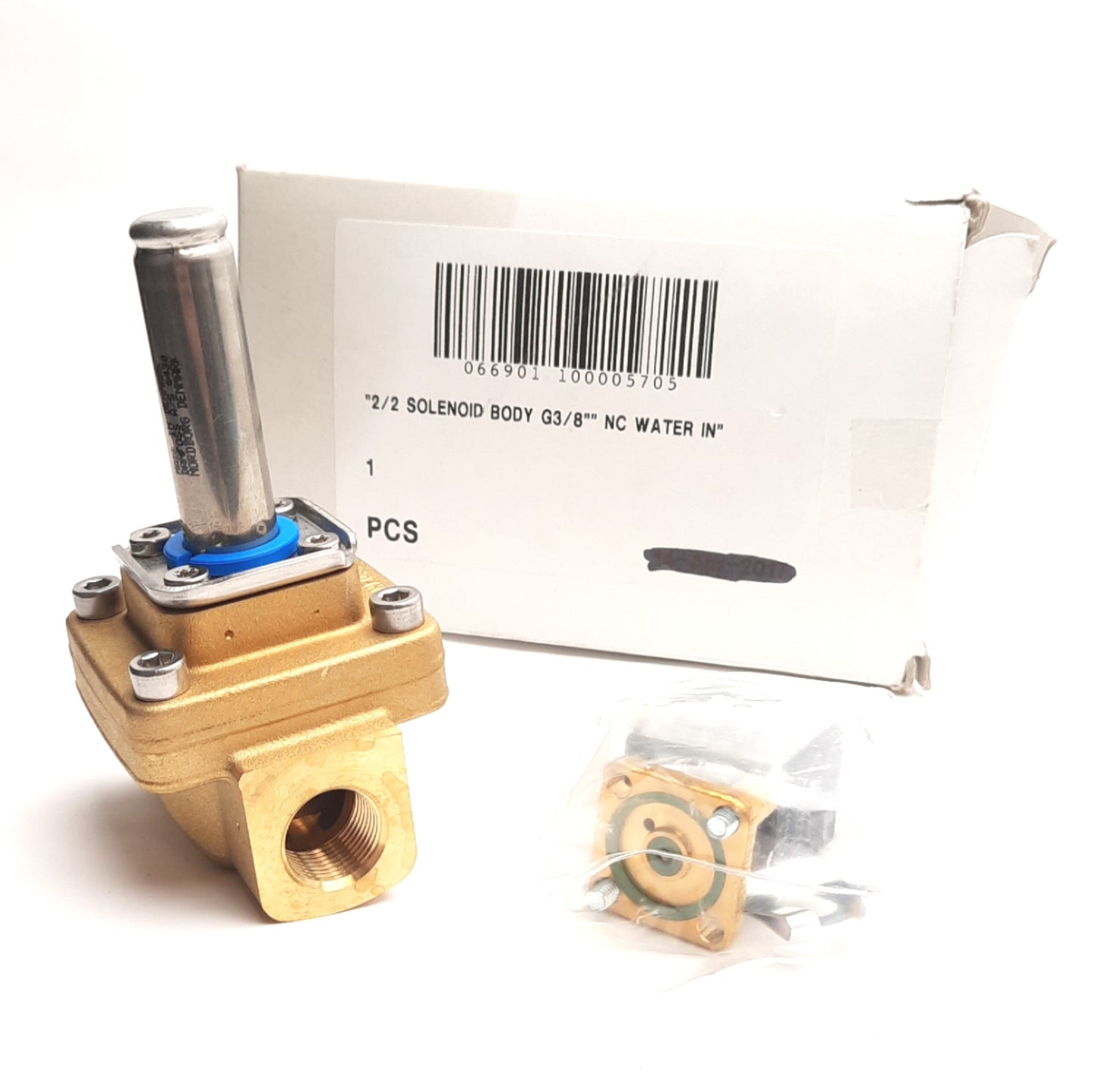 New CompAir 100005705 OEM Water In Solenoid Body, G3/8, 2/2-Way NC, 24V AC Coil