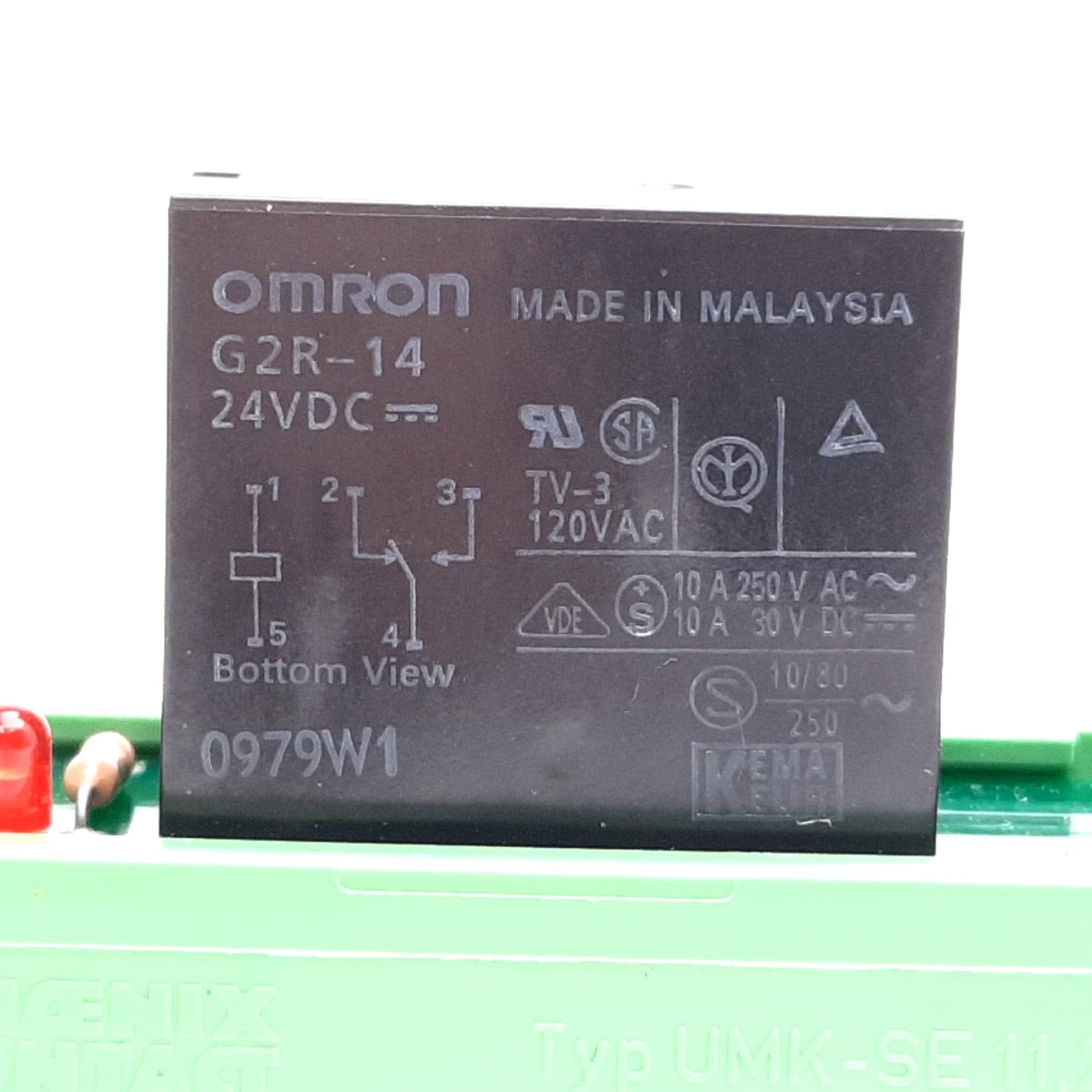 Used Omron G2R-14-DC24 Relay, SPDT, Coil: 24VDC, Rating: 10A 250VAC 30VDC