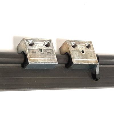 Used Igus WM-01-10 Linear Bearings (2x) on 800mm Rail, Block: 29mm x 26mm
