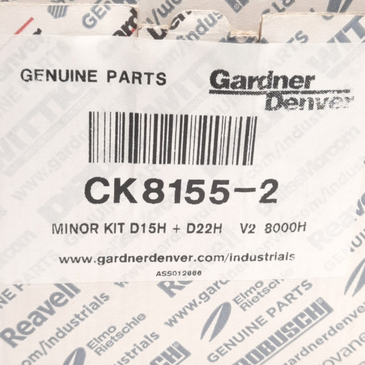 New Gardner Denver CK8155-2 OEM Minor Kit D15H + D22H V2 8000H, For Compressors
