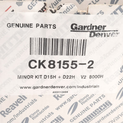 New Gardner Denver CK8155-2 OEM Minor Kit D15H + D22H V2 8000H, For Compressors