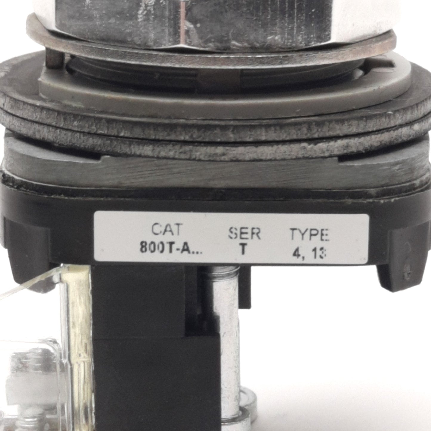 Used Allen Bradley 800T-A2D1 30mm Momentary Pushbutton, Flush, Black, 1NO, 600V Max