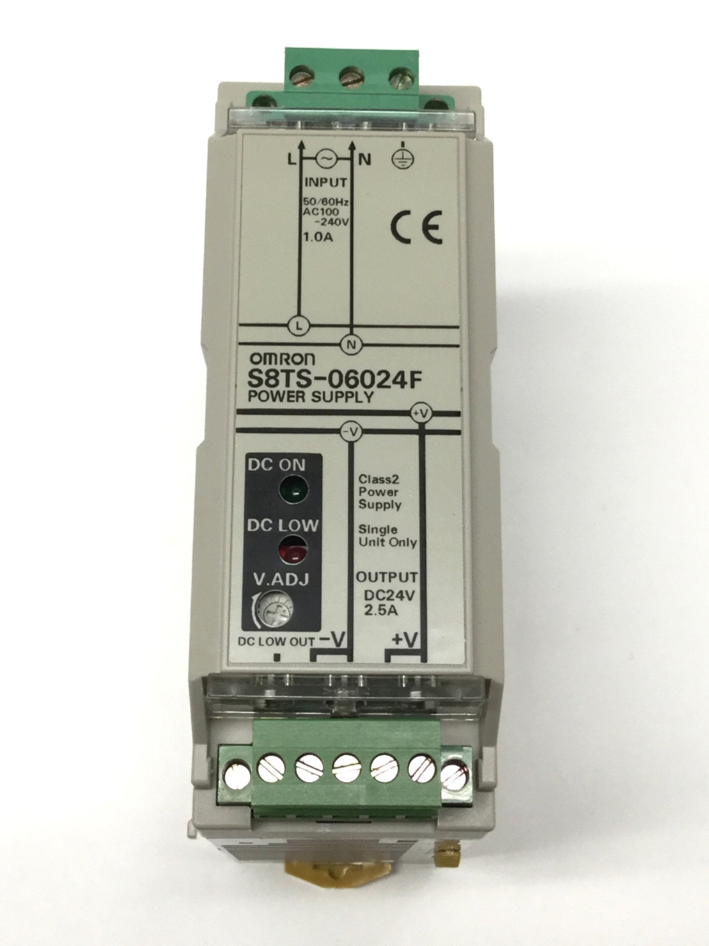 Used Omron S8TS-06024F Switch Mode Power Supply 100-240VAC In, 24VDC 2.5A Out 60W
