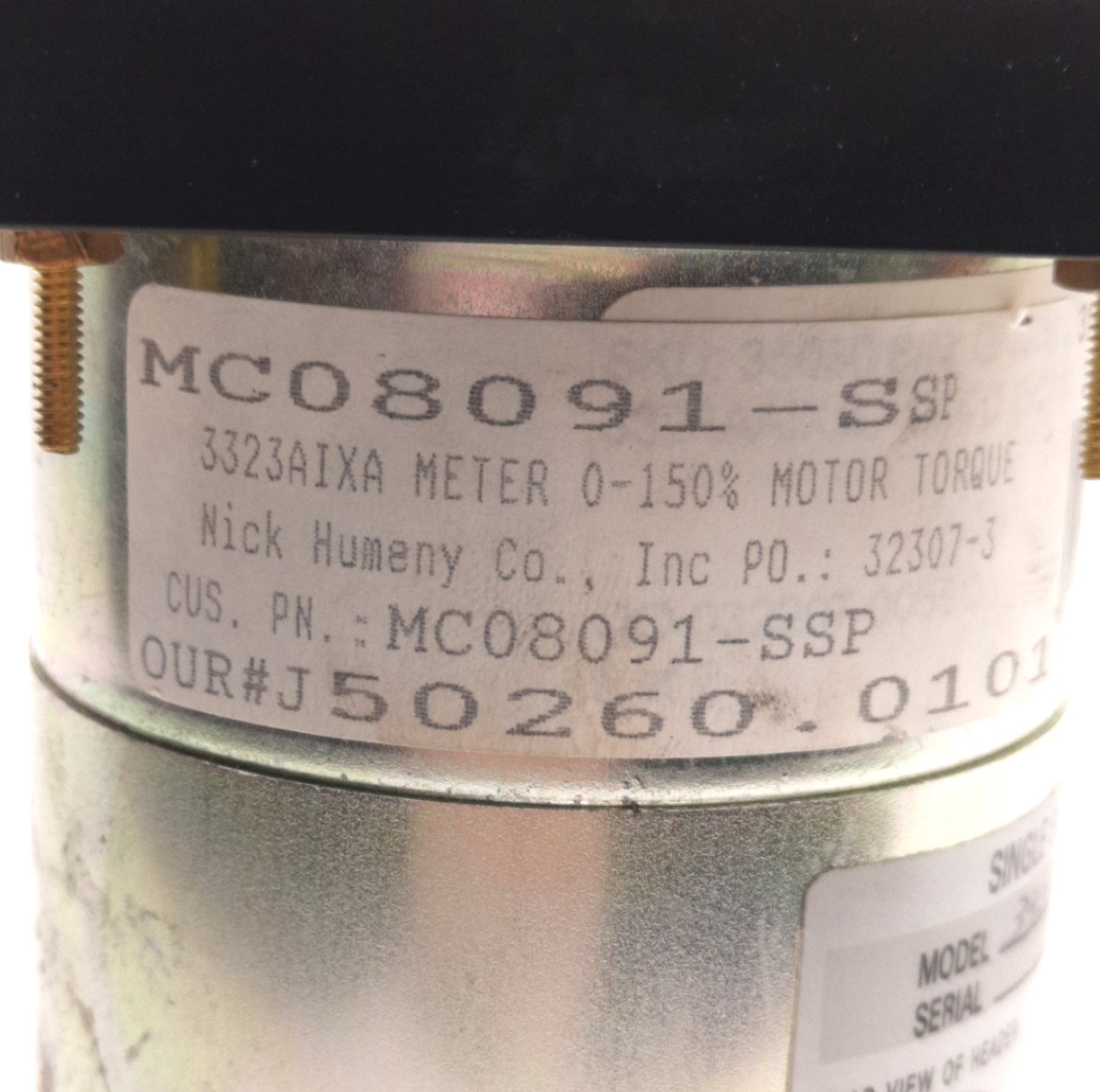 Used Simpson Electric 3323AIXA Rugged Seal Meter Relay 0-10VDC FS/0-150 Motor Torque
