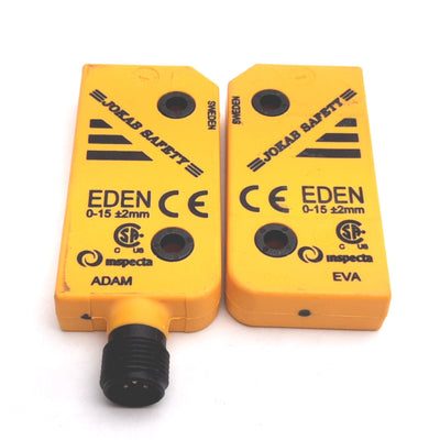 ABB Jokab Safety Eden Non-Contact Safety Sensor Adam and Eva, 0-15mm, M12 5-Pin