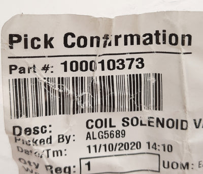 New – Open box CompAir 100010373 Danfoss BY024CS Solenoid Coil, 24V AC 50/60Hz, 14/12Watts