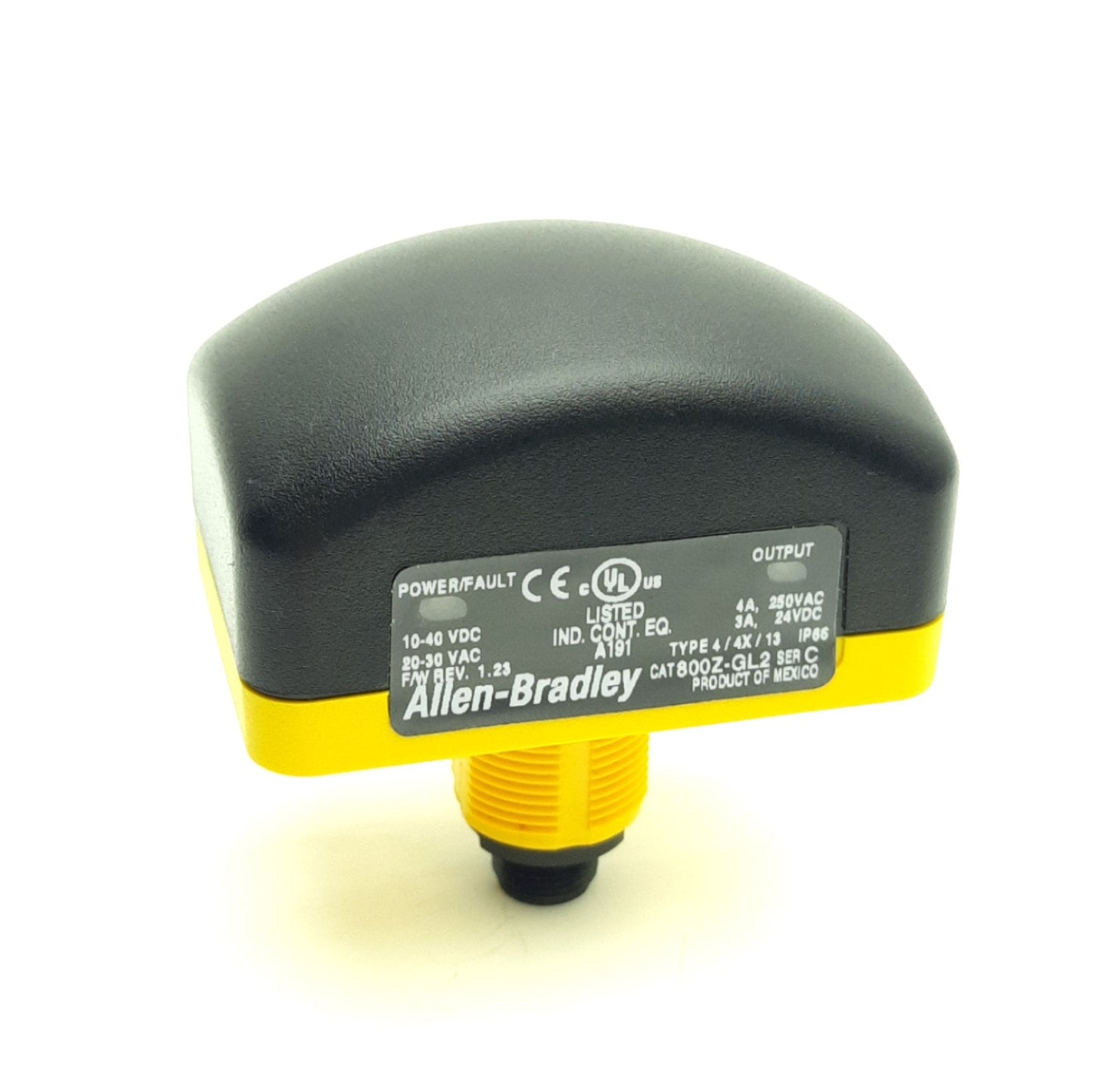 Used Allen Bradley 800Z-GL2Q5 Zero-Force Touch Button, Input: 10-40VDC 20-30VAC 5-Pin