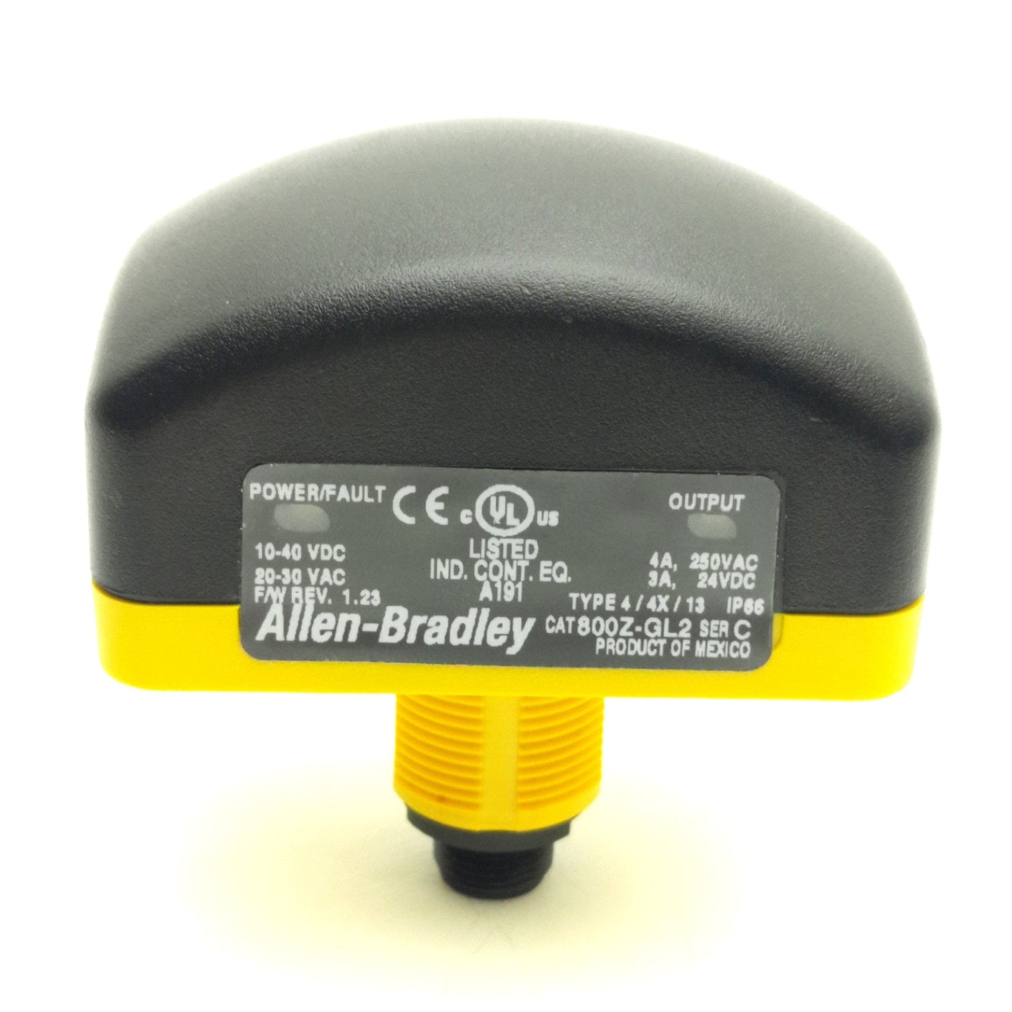 Used Allen Bradley 800Z-GL2Q5 Zero-Force Touch Button, Input: 10-40VDC 20-30VAC 5-Pin