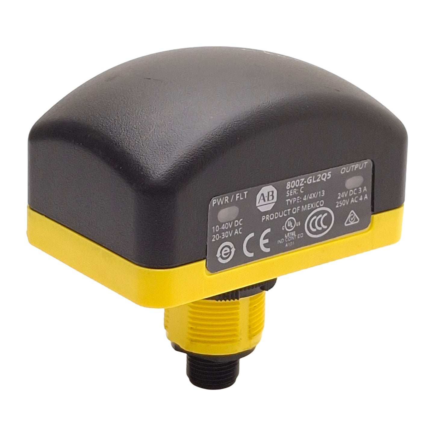 Used Allen Bradley 800Z-GL2Q5 Zero-Force Touch Button, Input: 10-40VDC 20-30VAC 5-Pin