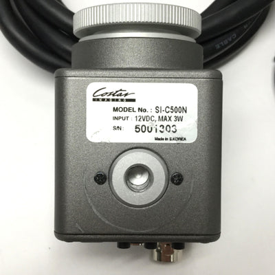 Used Costar SI-C500N Machine Vision Camera Color 1/3" CCD 768 x 494 S-Video BNC 12VDC