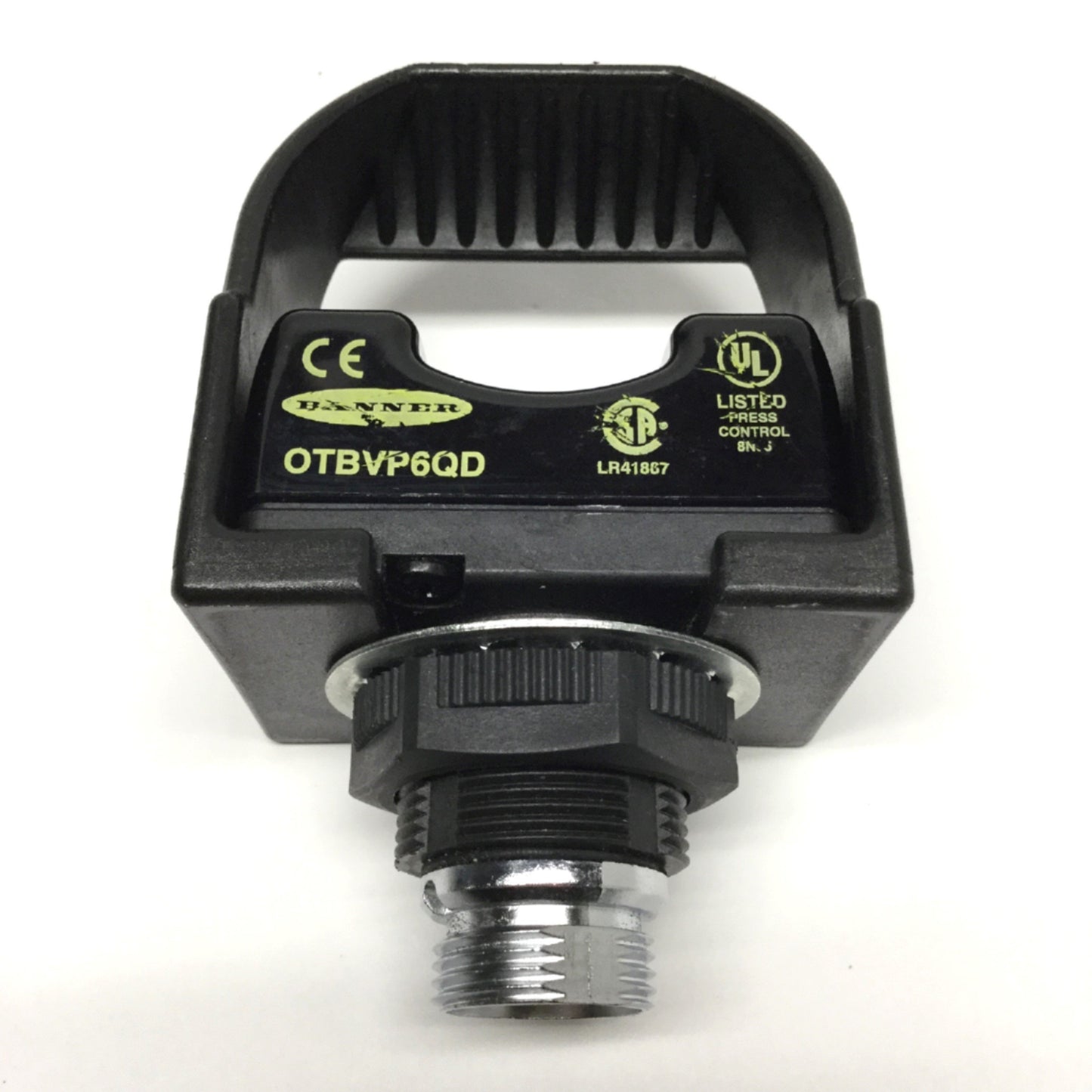 Used Banner OTBVP6QD Optical Touch Button, Momentary Action Switch, 10-30VDC, w/Guard
