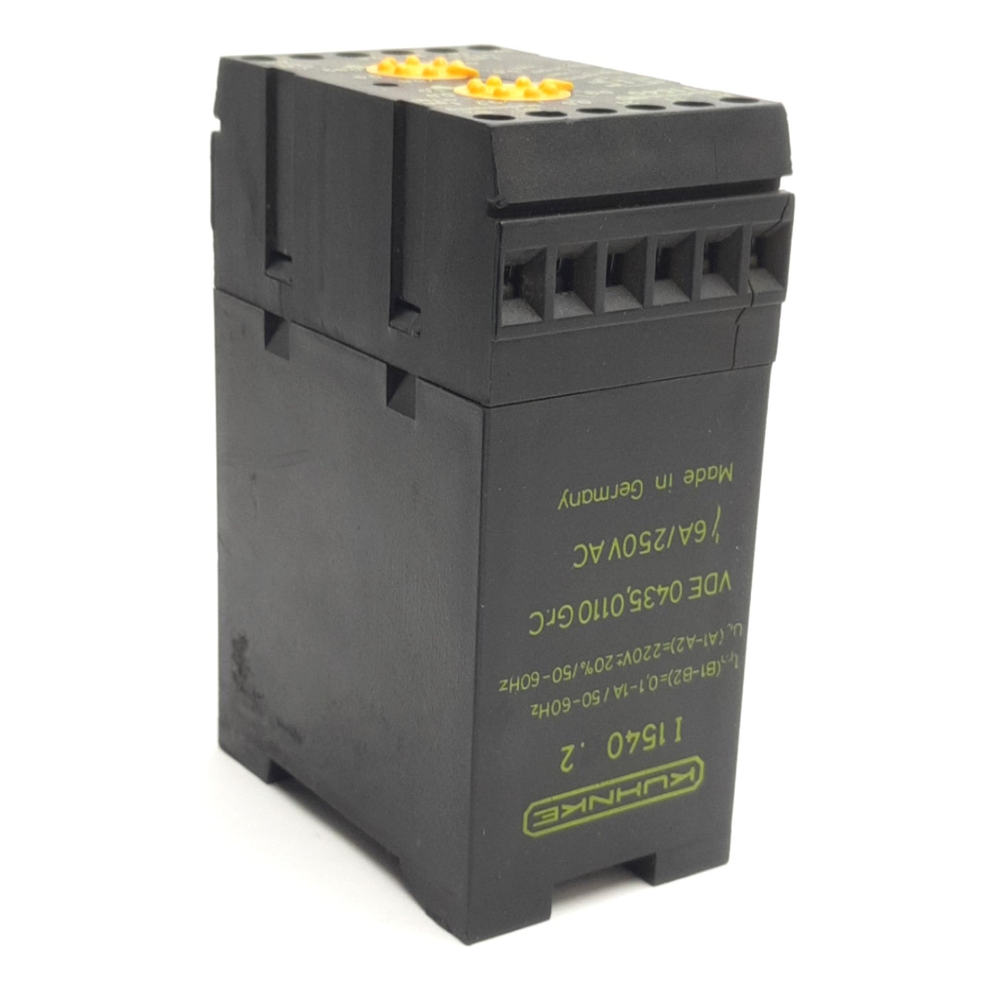 Used Kuhnke I1540.2 Current Monitoring Relay 0.1-1A Range, 6A 250V AC Contact, 2-C/O