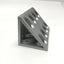 Used Lot of 4 80/20 4336 Tall Gusseted Inside 90° Corner Bracket, 4-Hole, 15 Series