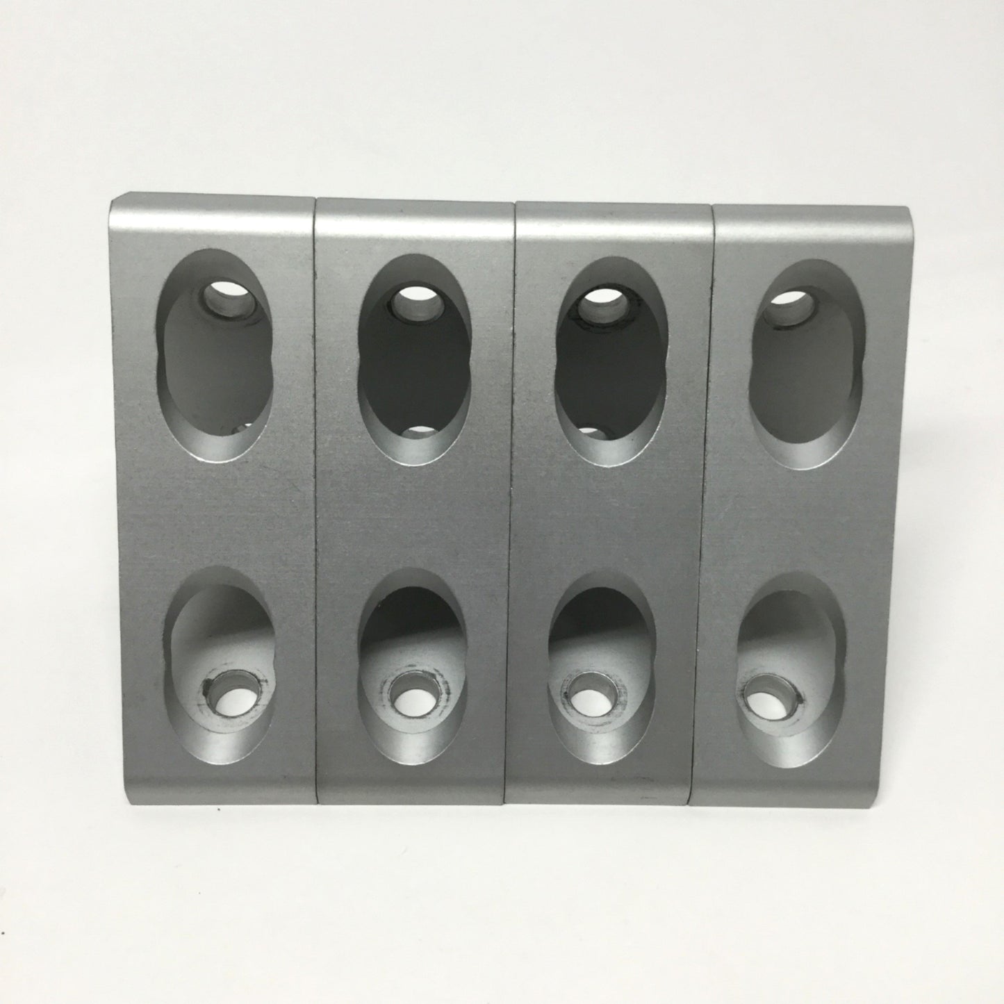 Used Lot of 4 80/20 4336 Tall Gusseted Inside 90° Corner Bracket, 4-Hole, 15 Series