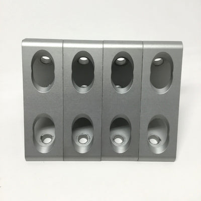 Used Lot of 4 80/20 4336 Tall Gusseted Inside 90° Corner Bracket, 4-Hole, 15 Series