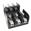 Used Ferraz Shawmut 21038 Mersen Fuse Block 250V 100A, 3-Pole, Class H & K Fuses