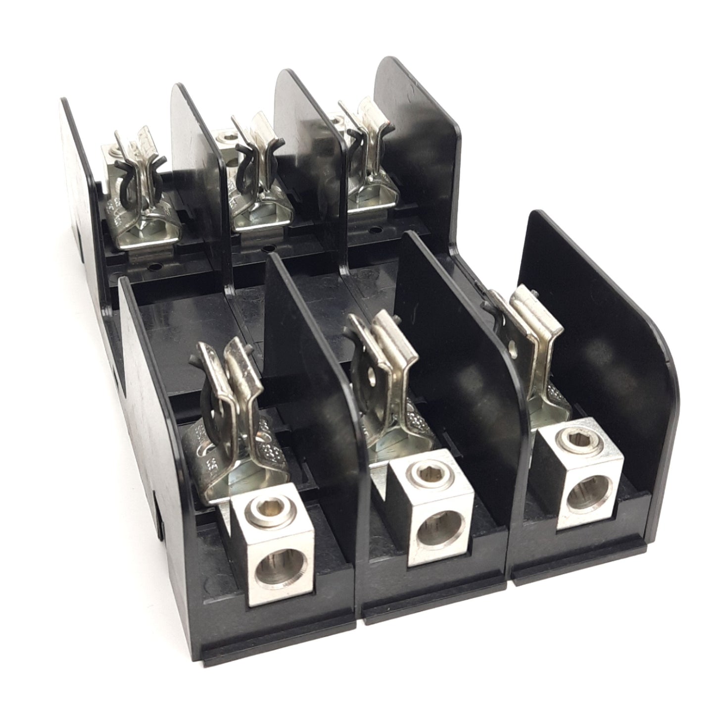Used Ferraz Shawmut 21038 Mersen Fuse Block 250V 100A, 3-Pole, Class H & K Fuses