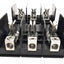 Used Ferraz Shawmut 21038 Mersen Fuse Block 250V 100A, 3-Pole, Class H & K Fuses