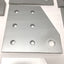 Used Lot of 8 80/20 4329 90° Angled Stacked Flat Plate, 7-Hole, 15 Series *Modified*
