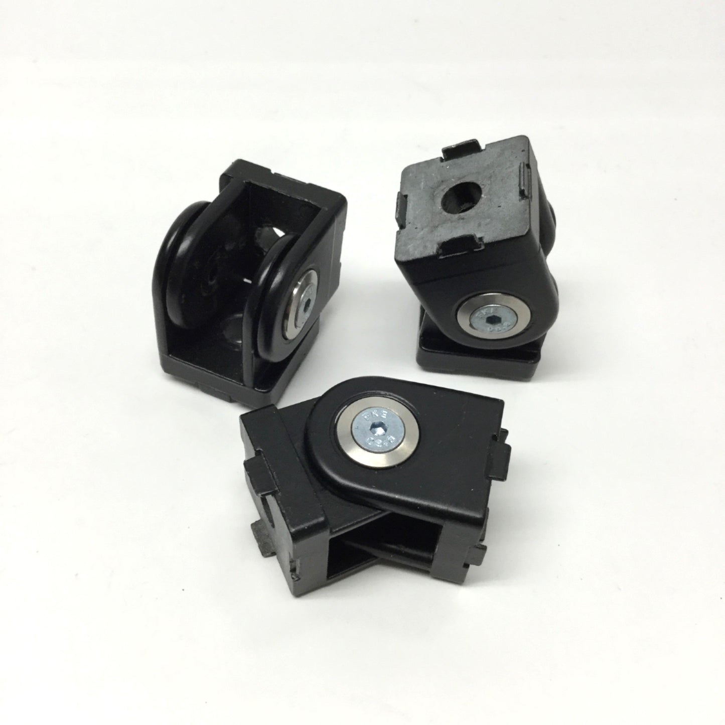 Used Lot of 3 80/20 Pivot Joints, 2-Hole Ø8.3mm 30 Series *Missing Slot Tabs*