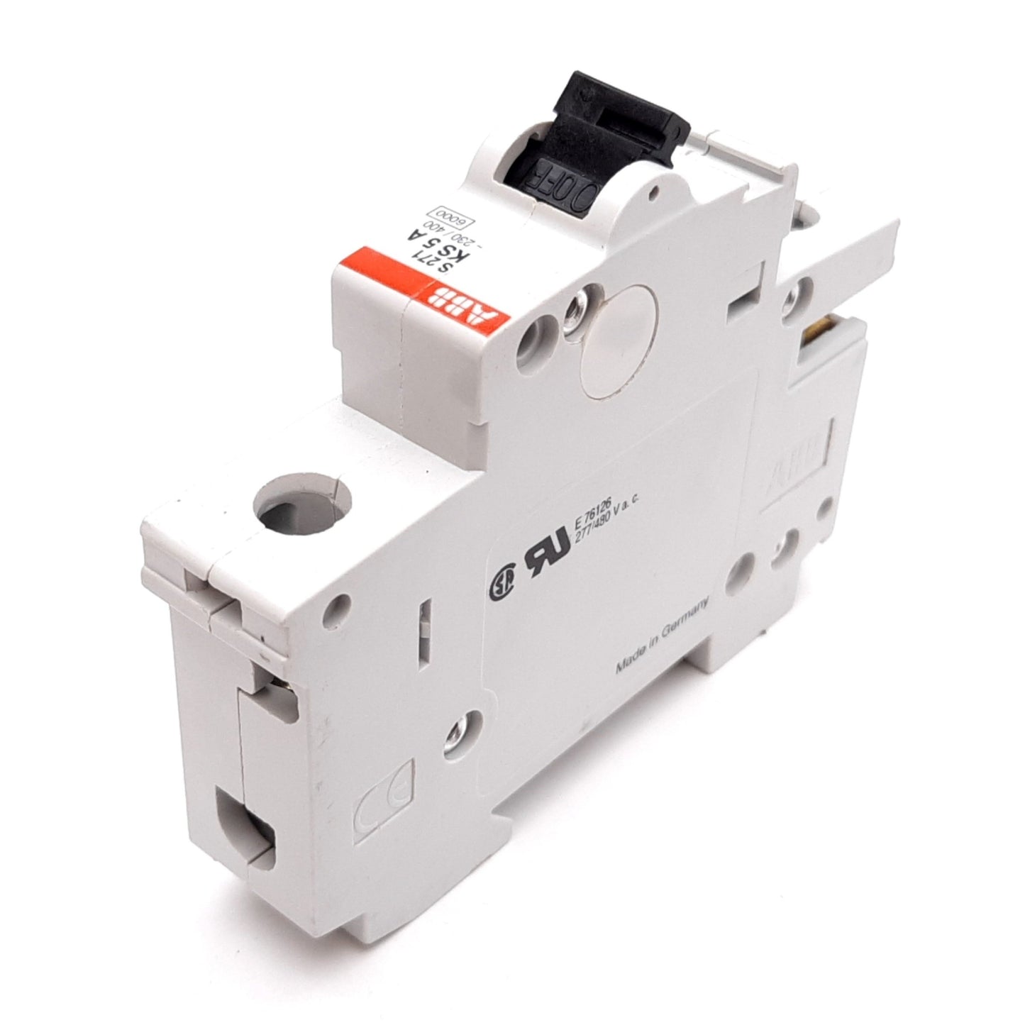 Used ABB S271 KS 5A Circuit Breaker, 1-Pole, Rating: 5A 230/400VAC, DIN Rail Mount