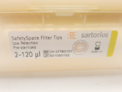 New 5 Trays of 96 SafetySpace LH-LF790101 Filter Tips Low Retention 2-120µl