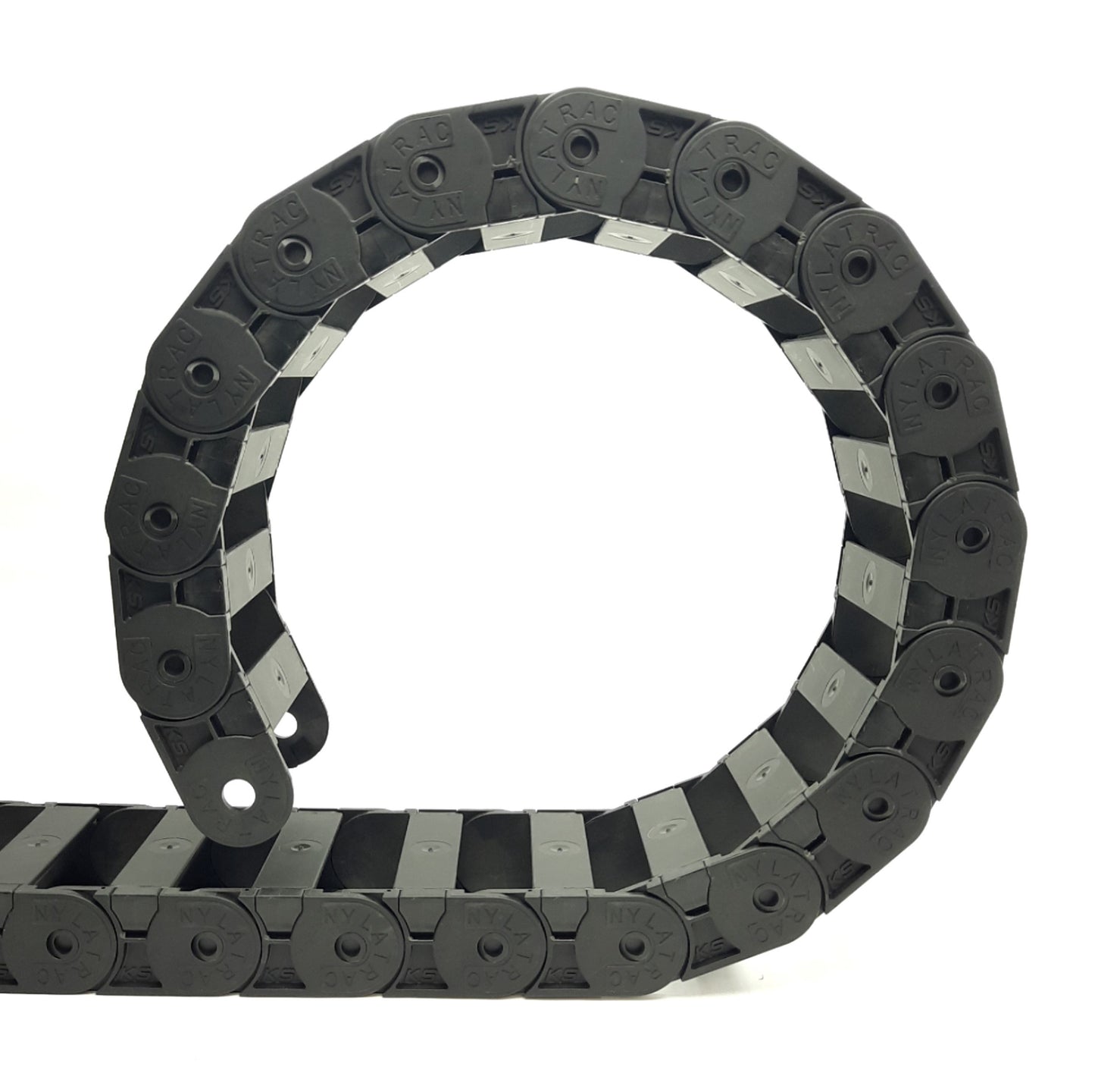 Used Dynatect KS300-11-Inner-0-55 Nylatrac Cable Carrier 55" Length, 30 Links