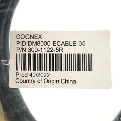 New Cognex DM8000-ECABLE-05 Dataman Barcode Reader Scanner Ethernet Cable, 5m, RJ45