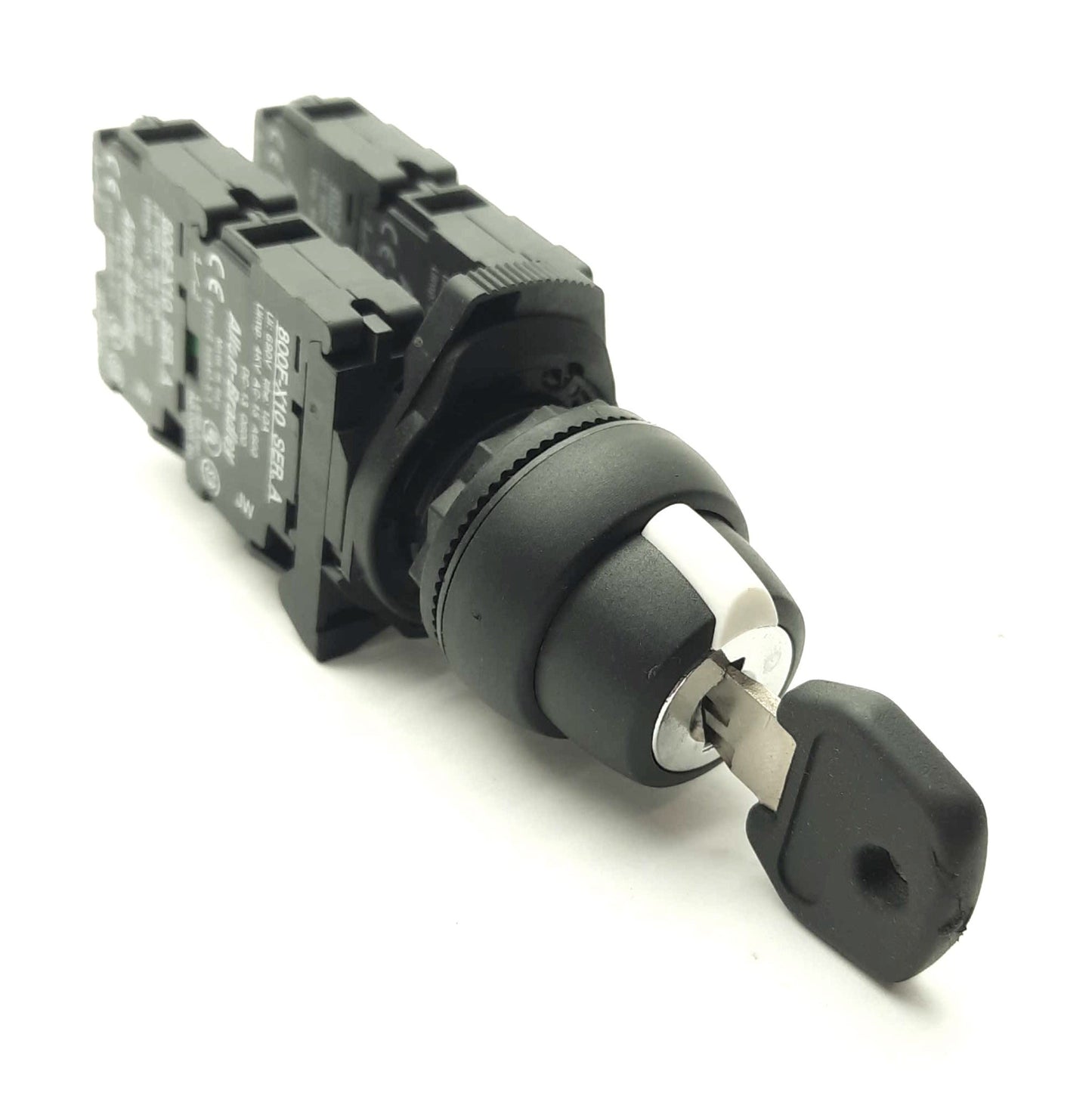 Used Allen Bradley 800FP-KM34PX40 Key Selector Switch 3-Position 4x NO 600V 10A 22mm