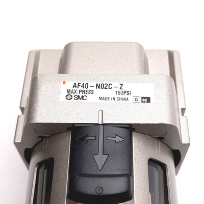 New SMC AF40-N02C-Z Pneumatic Filter, Pressure: 150psi Max, Ports: 1/4" NPT