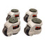 Used Lot of 4 G-DOK Ind. GD-60-S-NYN Foot Master Caster ø50 x 25mm Nylon Wheel 560kg