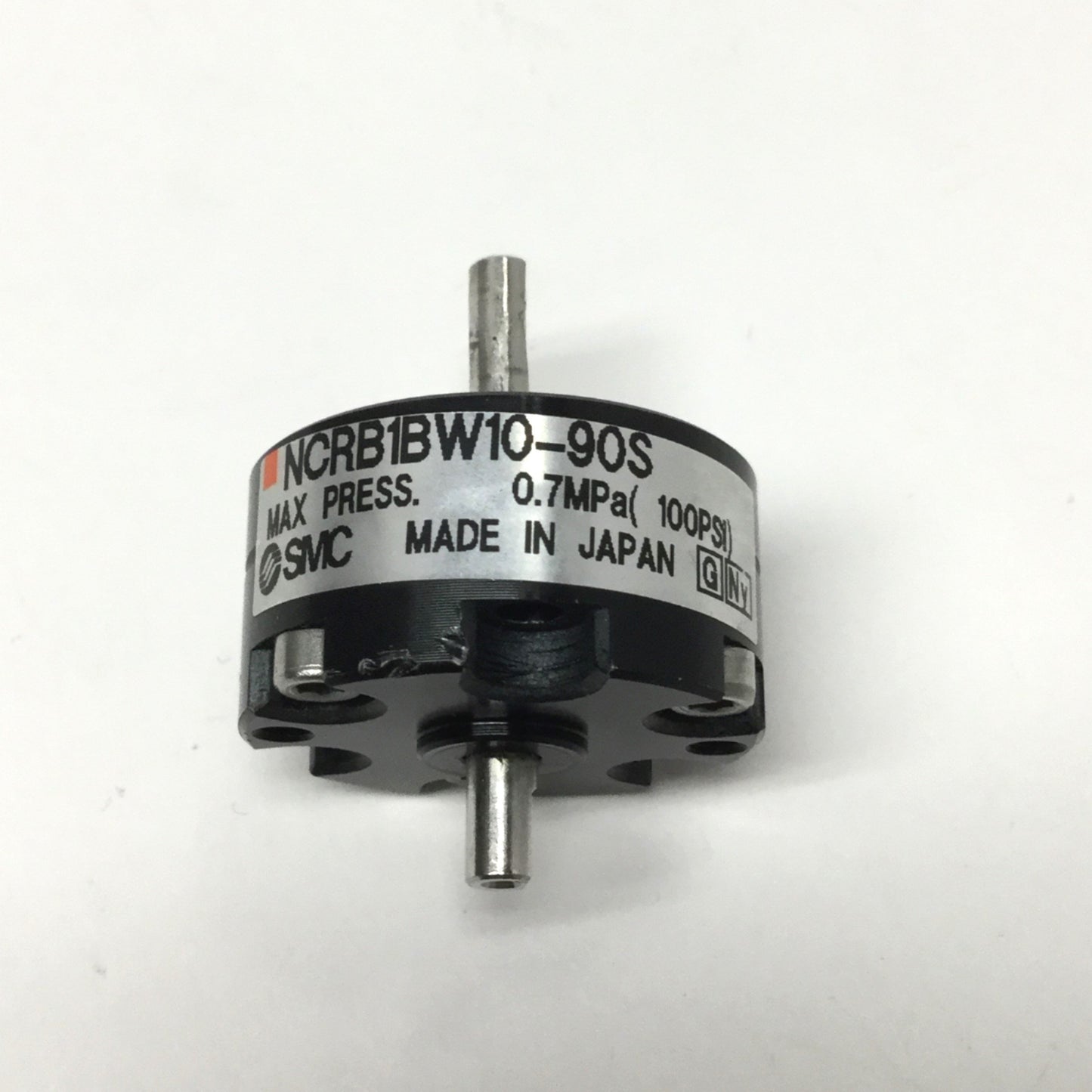 Used SMC NCRB1BW10-90S Single Vane Rotary Actuator, 90°, Ø10mm Bore, 10-32 Ports