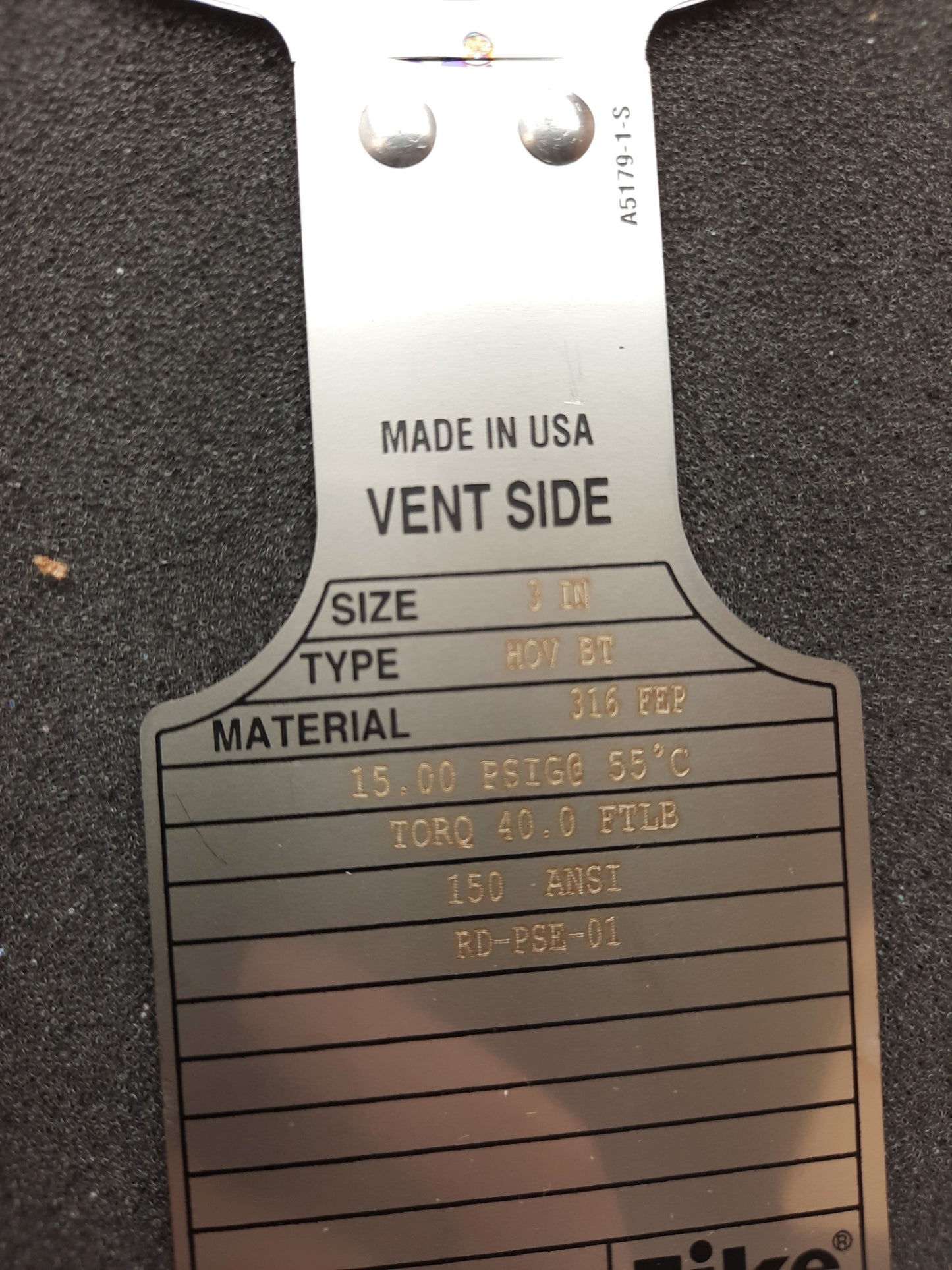 New Fike 2160301 HOV BT Rupture Disc Bolted Type 3" 15.00 PSIG @ 55°C (131°F)