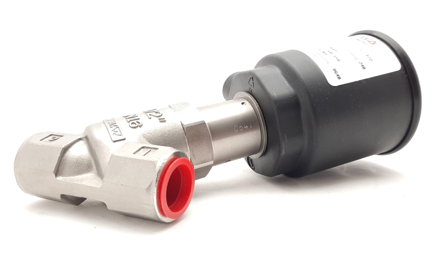 New – Open box Asco 8290A393 Angled Body Piston Valve 1/2" NPT 60-150PSI 2 Way 2 Position N.C