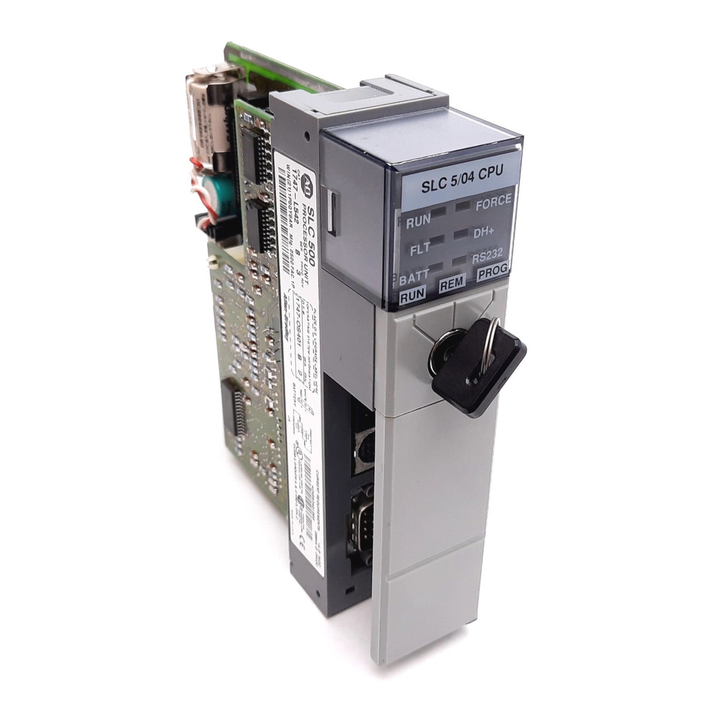 Used Allen Bradley 1747-L542 Ser B Rev 3 SLC 500 CPU Controller Processor Module, Key