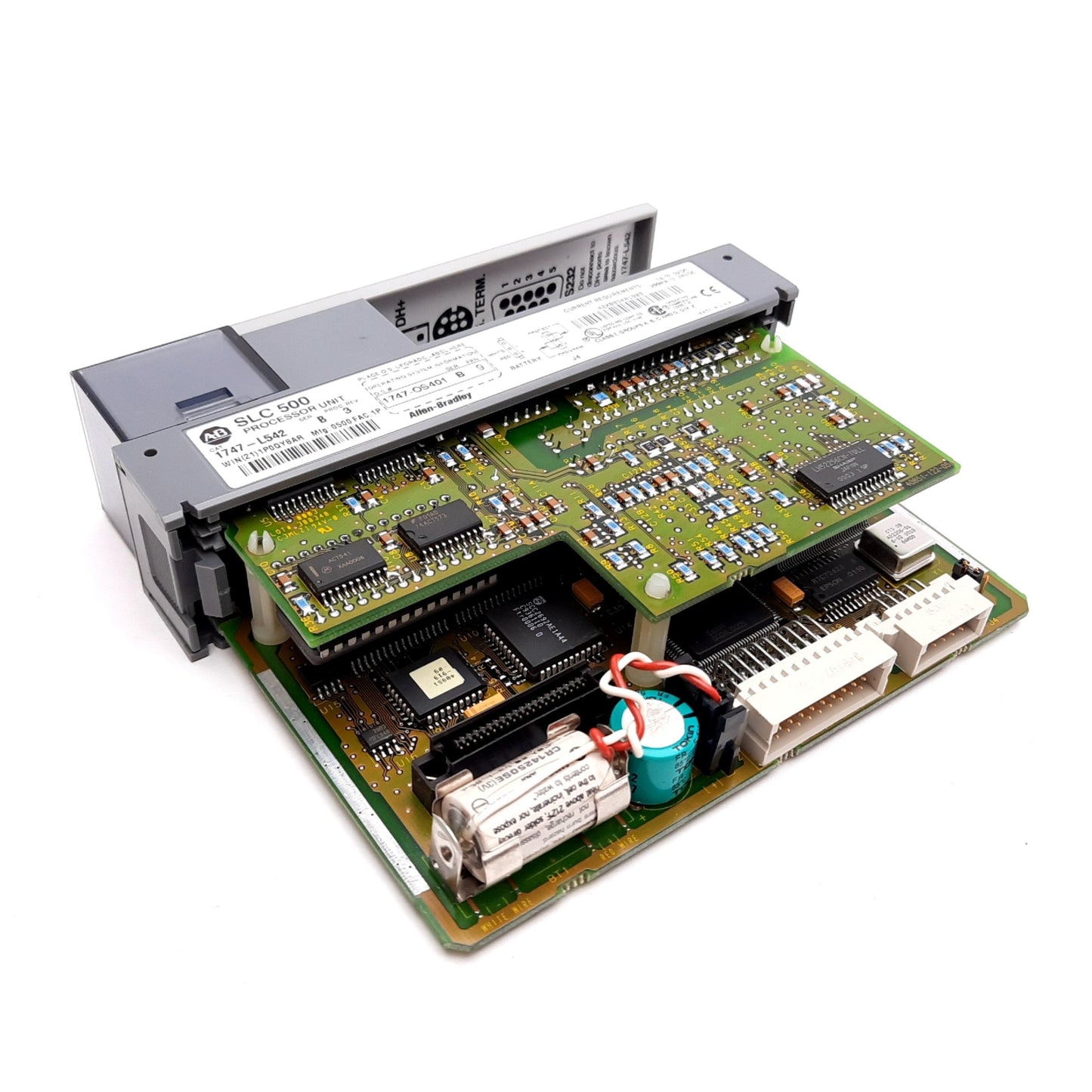 Used Allen Bradley 1747-L542 Ser B Rev 3 SLC 500 CPU Controller Processor Module, Key