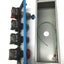 Used Hoffman E4PBG Pushbutton Enclosure w/Allen Bradley Switches, E-Stop *Blue Paint*