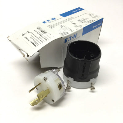 New Eaton Arrow Hart AHL620P Ultra Grip Plug, 2-Pole 3-Wire, 20A 250VAC, L6-20P