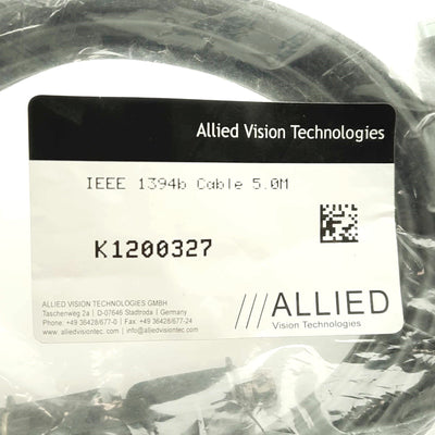 New Allied Vision K1200327 FireWire 800 Camera Cable, IEEE 1394b, 5m