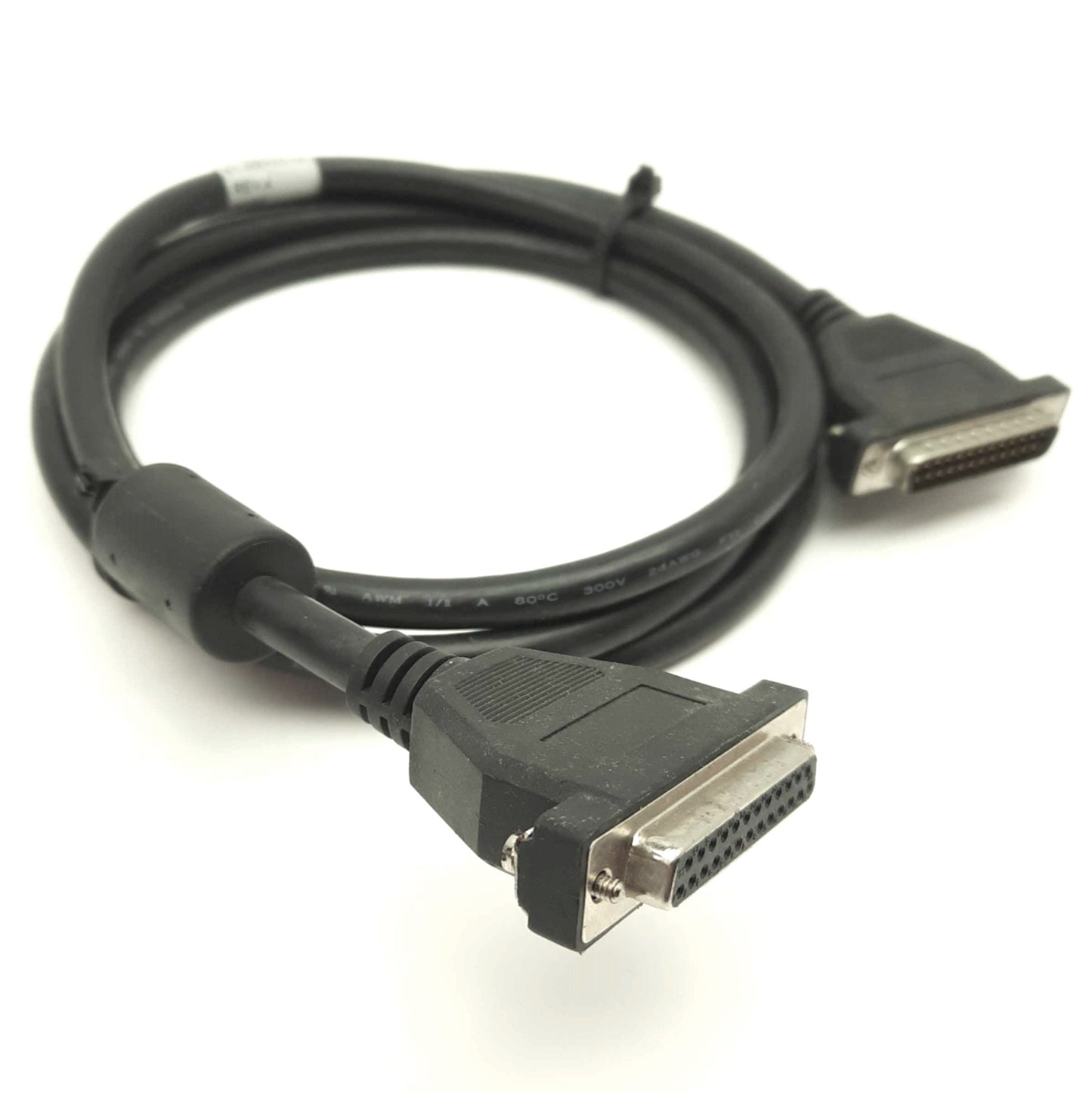 Used Microscan 61-000032-02 Barcode Scanner Cable, DB25 M/F, Quadruz EZ to IB-150, 2m